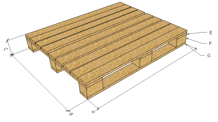 Countrywood Customized Pallets (48” X 40”) / (1200X1000X170 MM)