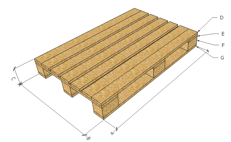 Countrywood Customized Pallets ( 48” X 32” ) / (1200x800x170 MM)