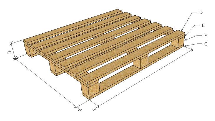 Countrywood Customized Pallets ( 40” X 32” ) / (1000X800X138 MM)