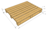 Countrywood Customized Pallets (43.5” X 43.5”) / (1100X1100X138 MM)